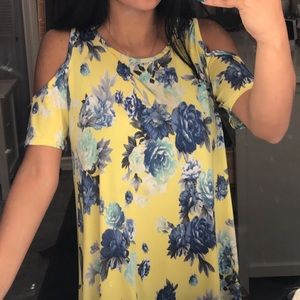 Yellow floral dress